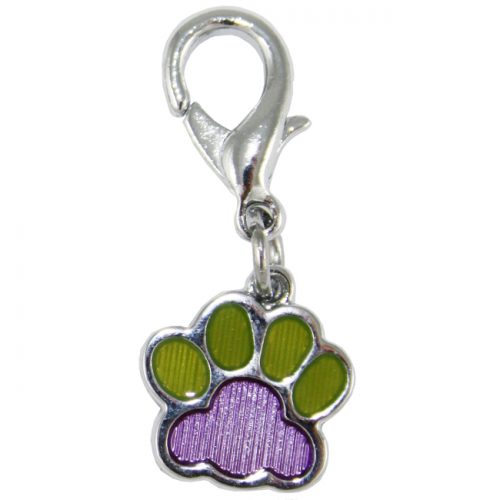 Charm Purple and Green Paw