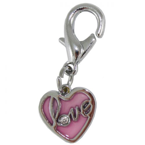 Charm Coral Pink Love Heart