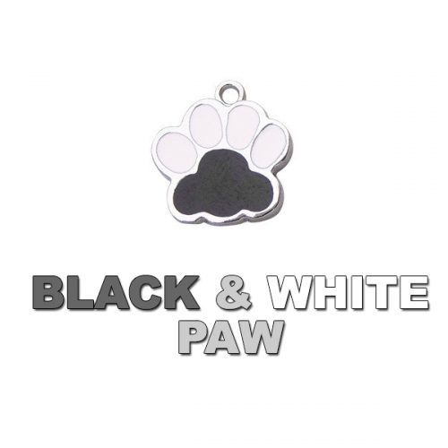 Charm Black and White Paw